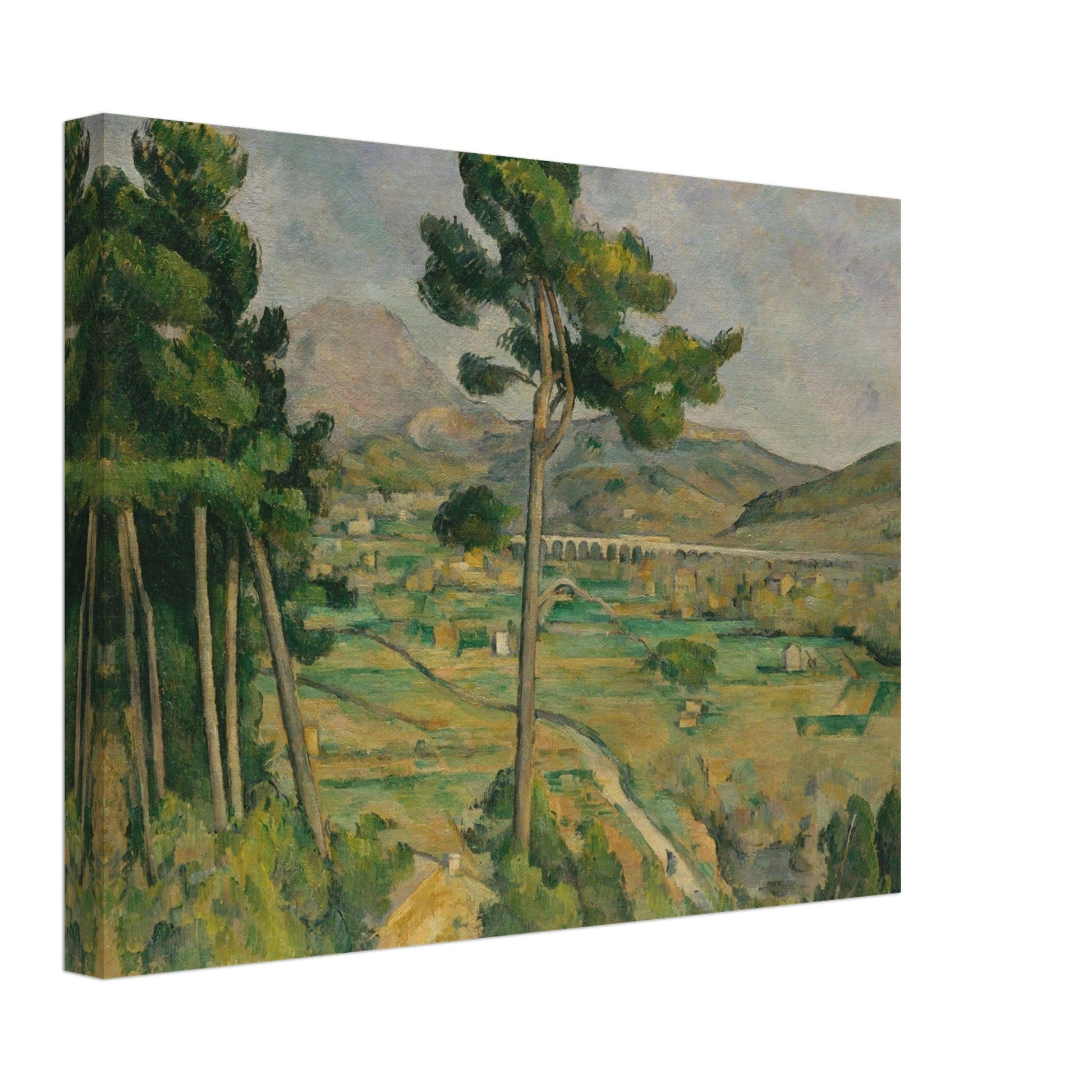 Mont Sainte-Victoire and the Viaduct of the Arc River Valley (1882–85) by Paul Cézanne - Print Material - Master's Gaze