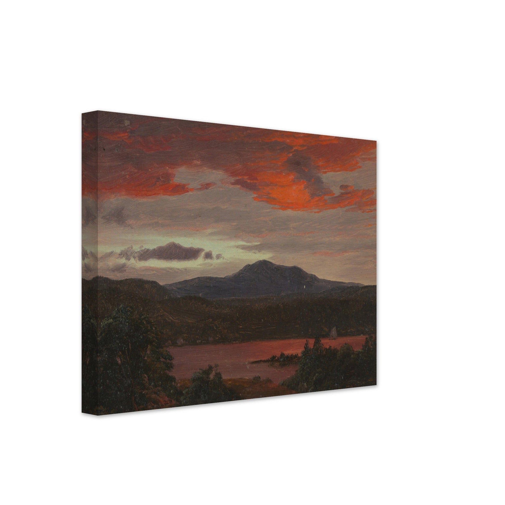 Mount Katahdin from Lake Katahdin, Maine (ca. 1853) by Frederic Edwin Church - Print Material - Master's Gaze