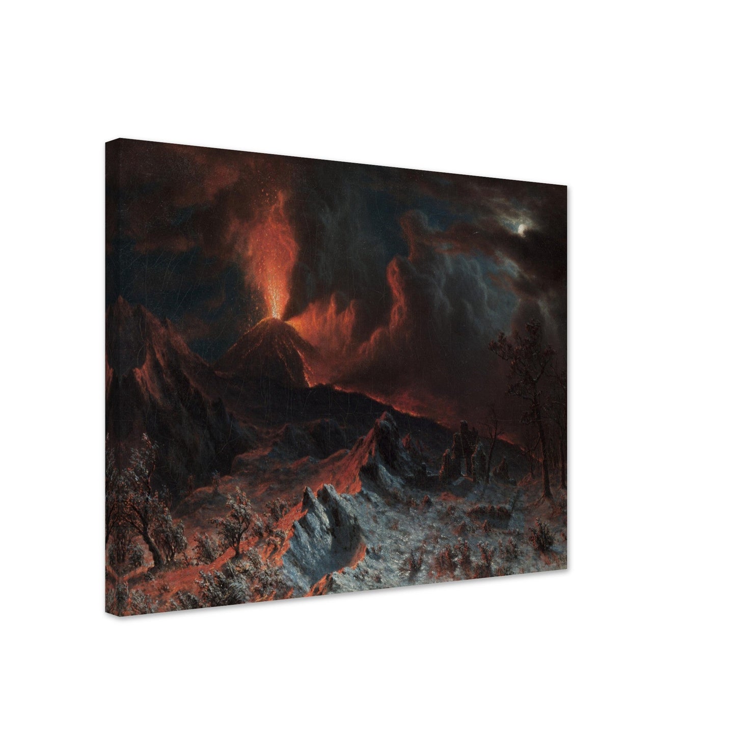 Mount Vesuvius at Midnight (1868) by Albert Bierstadt - Print Material - Master's Gaze