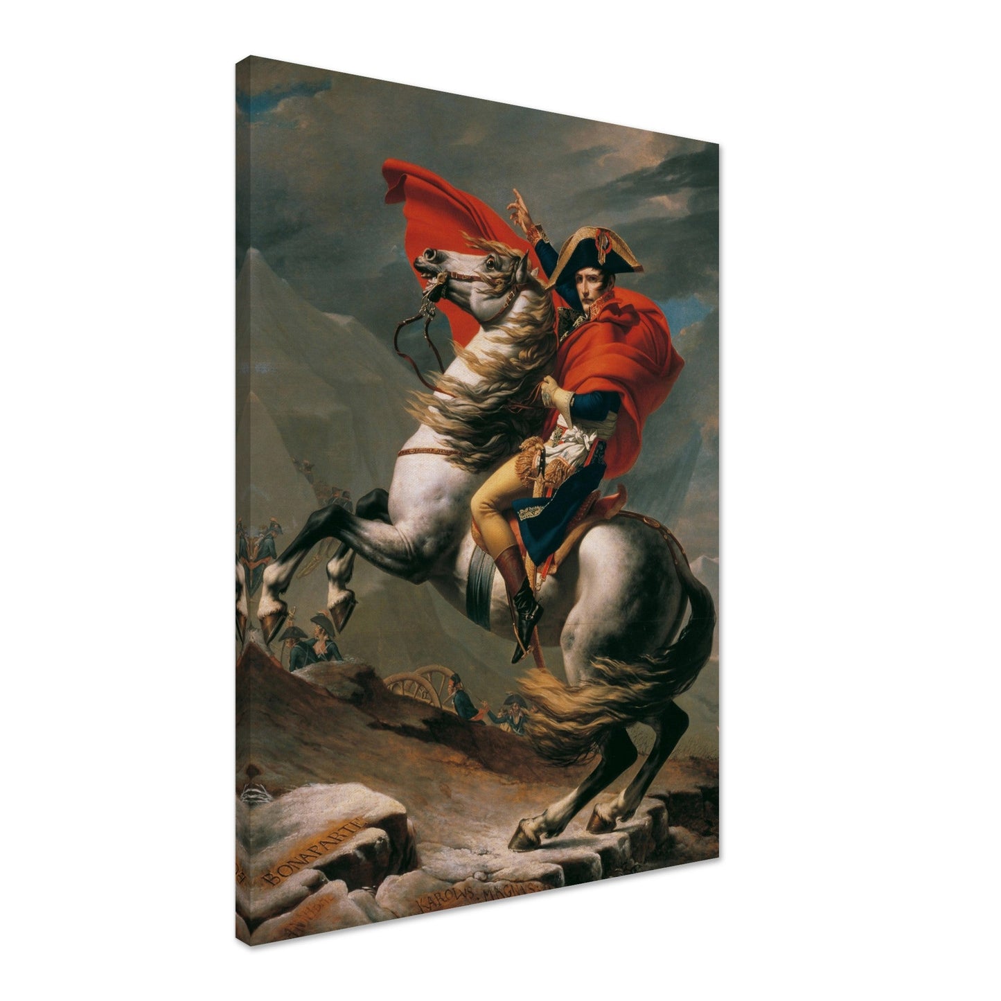 Napoleon Crossing The Alps (1800) by Jacques Louis David - Print Material - Master's Gaze