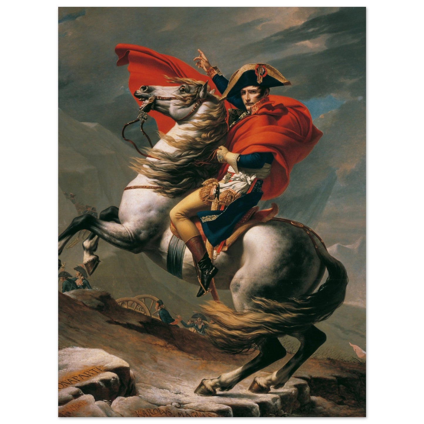 Napoleon Crossing The Alps (1800) by Jacques Louis David - Print Material - Master's Gaze