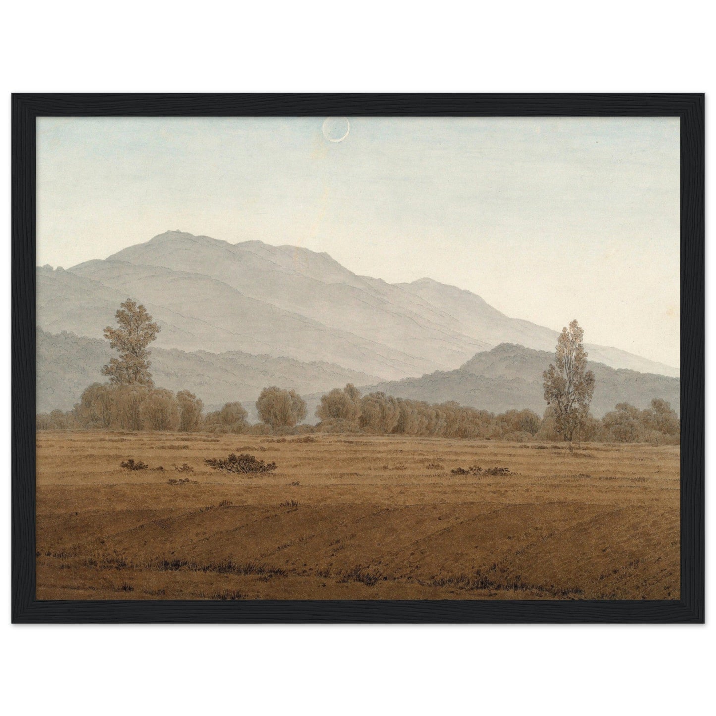 New moon over the Giant Mountains by Caspar David Friedrich - Print Material - Master's Gaze