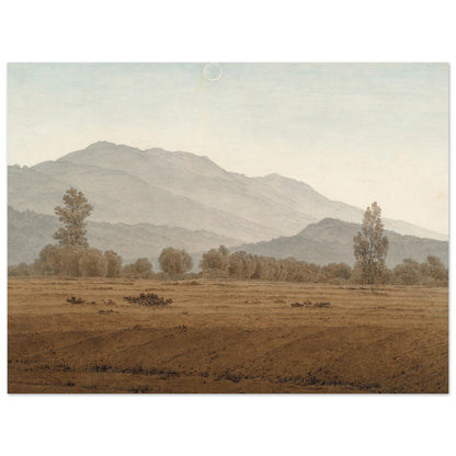 New moon over the Giant Mountains by Caspar David Friedrich - Print Material - Master's Gaze