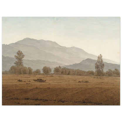 New moon over the Giant Mountains by Caspar David Friedrich - Print Material - Master's Gaze