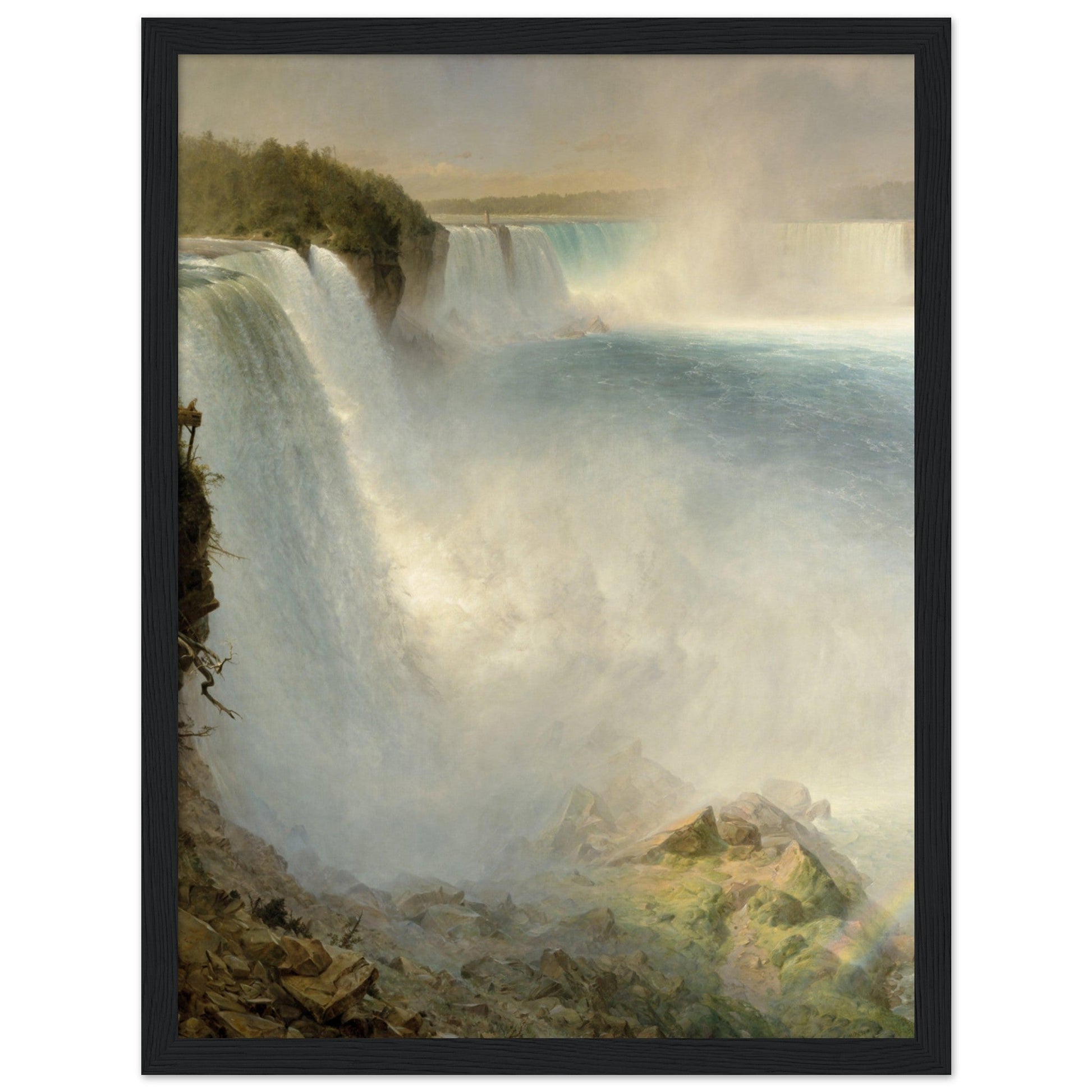 Niagara Falls, from the American Side by Frederic Edwin Church - Print Material - Master's Gaze