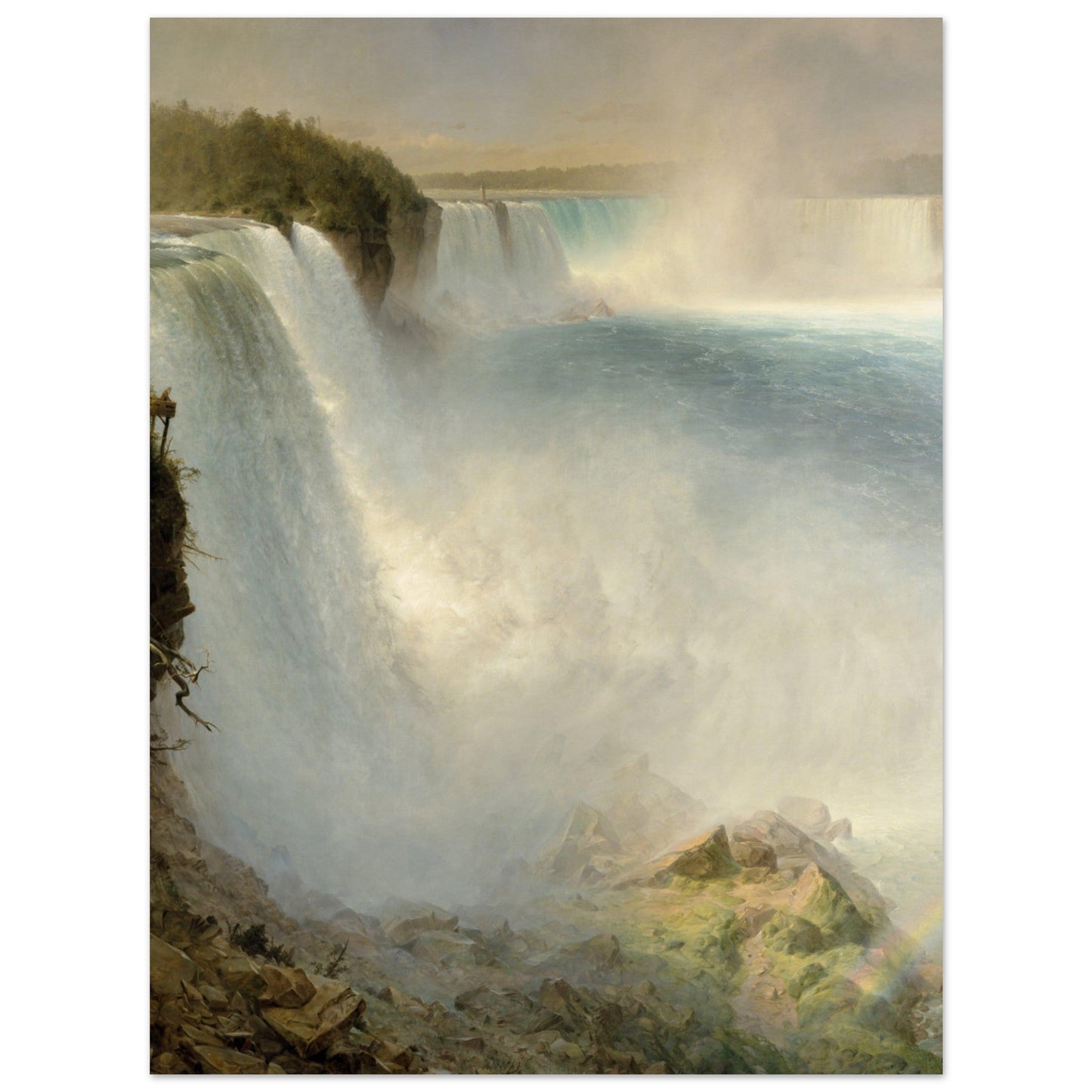 Niagara Falls, from the American Side by Frederic Edwin Church - Print Material - Master's Gaze