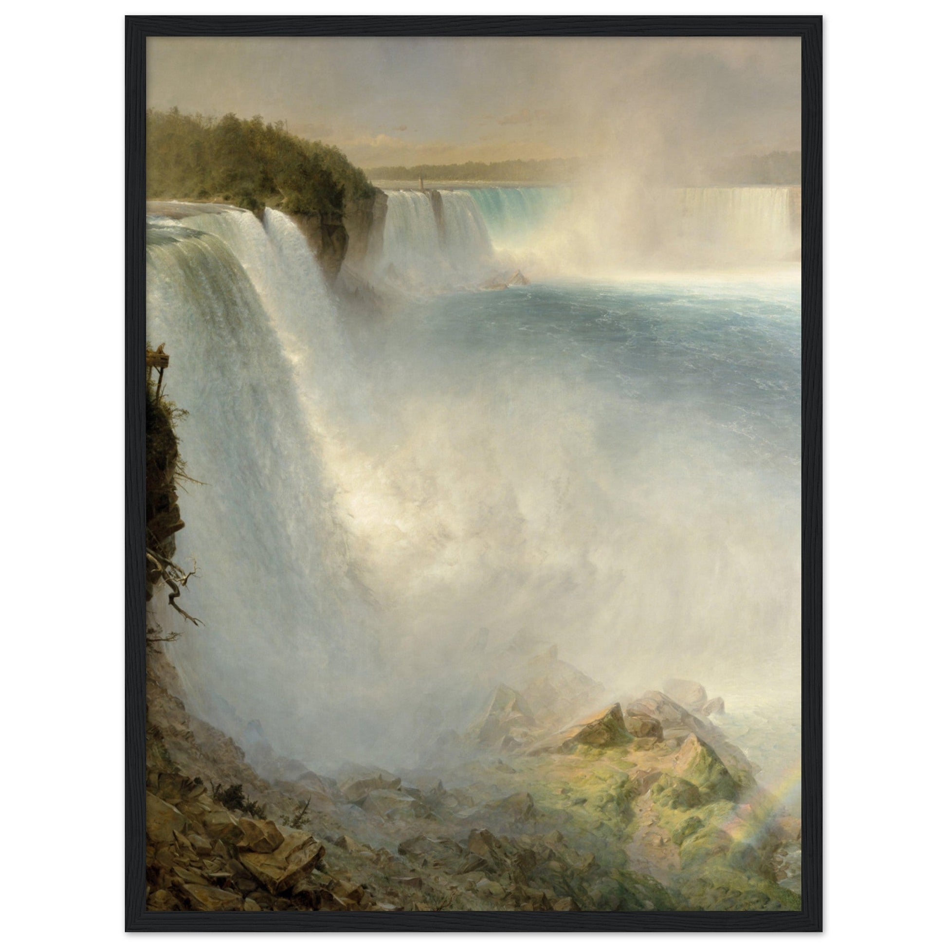 Niagara Falls, from the American Side by Frederic Edwin Church - Print Material - Master's Gaze