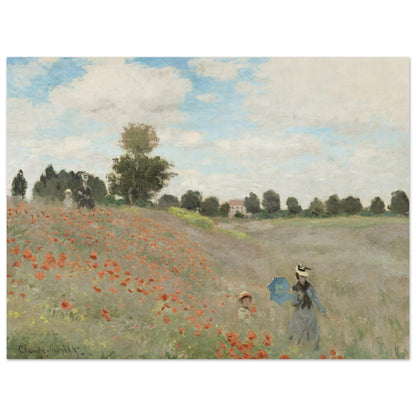 Poppy Field (1881) by Claude Monet - Print Material - Master's Gaze