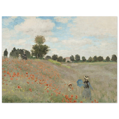 Poppy Field (1881) by Claude Monet - Print Material - Master's Gaze