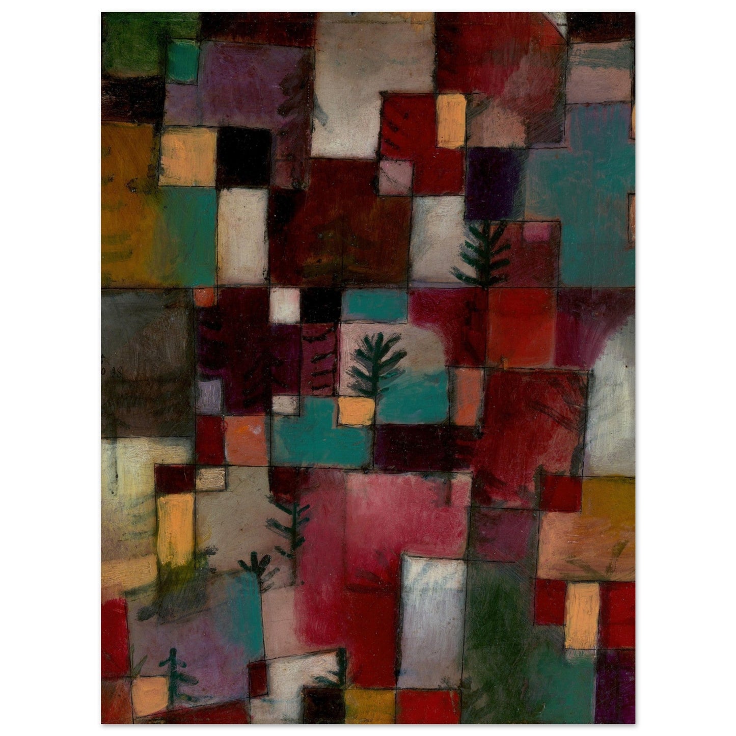 Redgreen and Violet-Yellow Rhythms (1920) by Paul Klee - Print Material - Master's Gaze