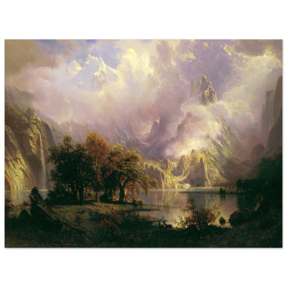 Rocky Mountain Landscape by Albert Bierstadt - Print Material - Master's Gaze