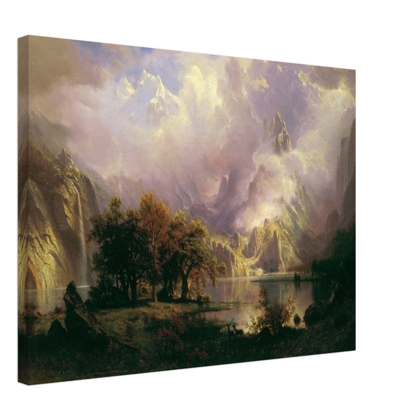 Rocky Mountain Landscape by Albert Bierstadt - Print Material - Master's Gaze