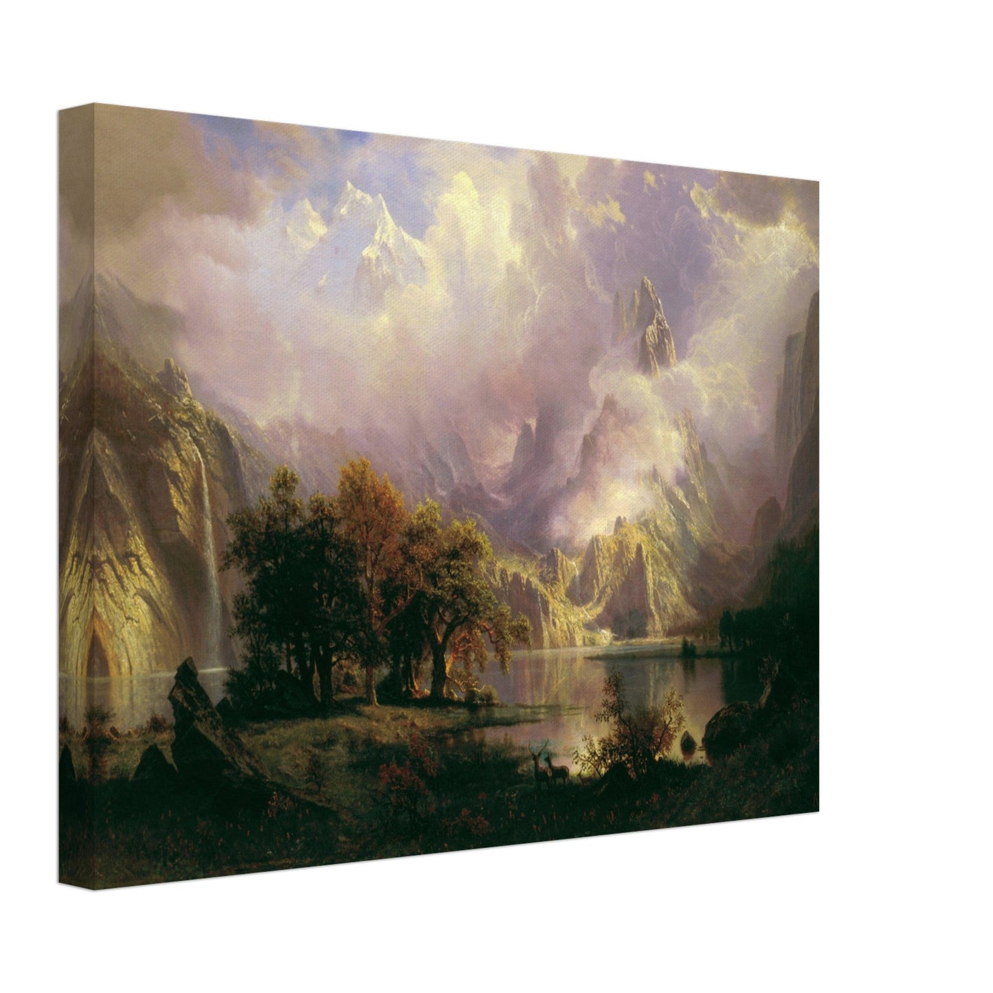 Rocky Mountain Landscape by Albert Bierstadt - Print Material - Master's Gaze