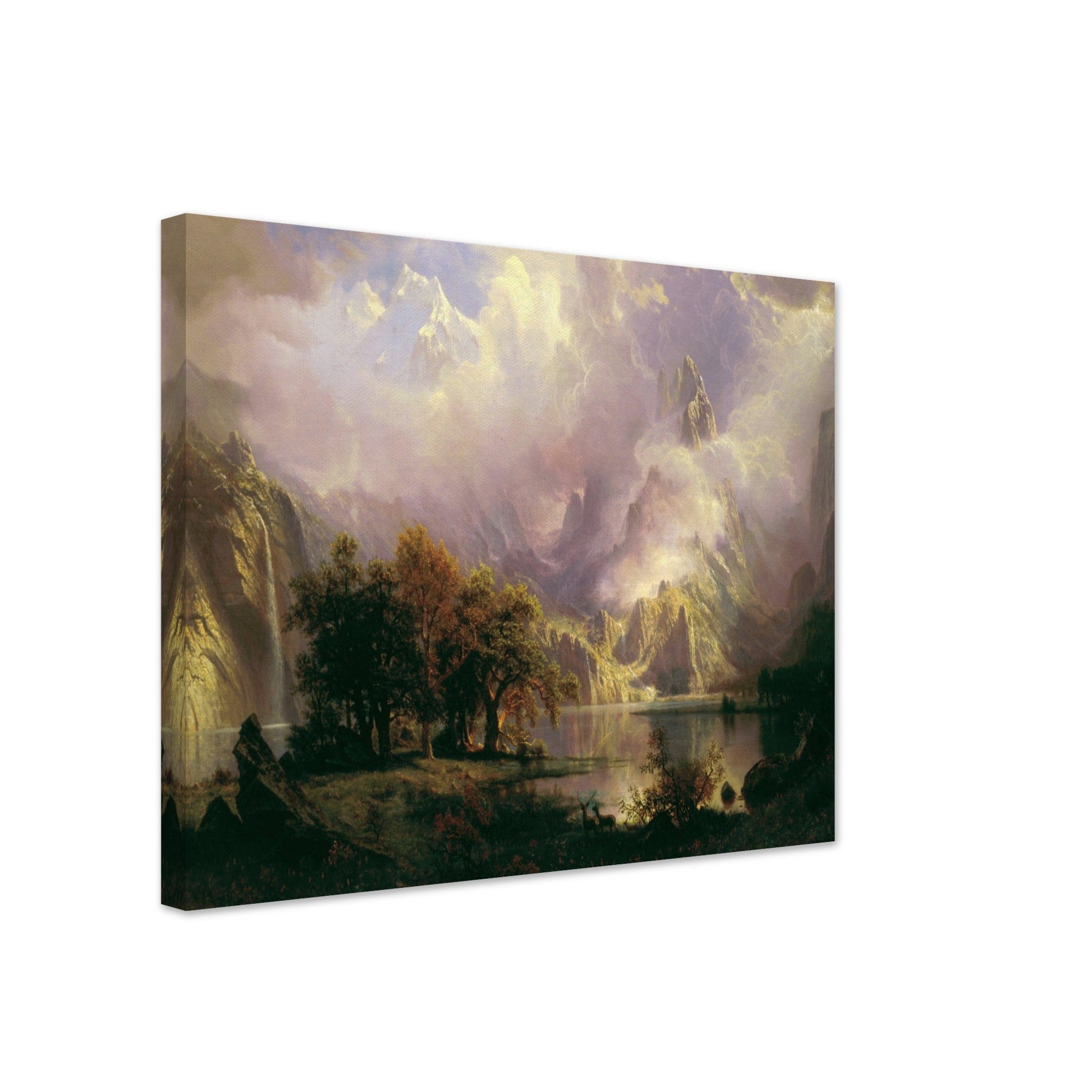 Rocky Mountain Landscape by Albert Bierstadt - Print Material - Master's Gaze