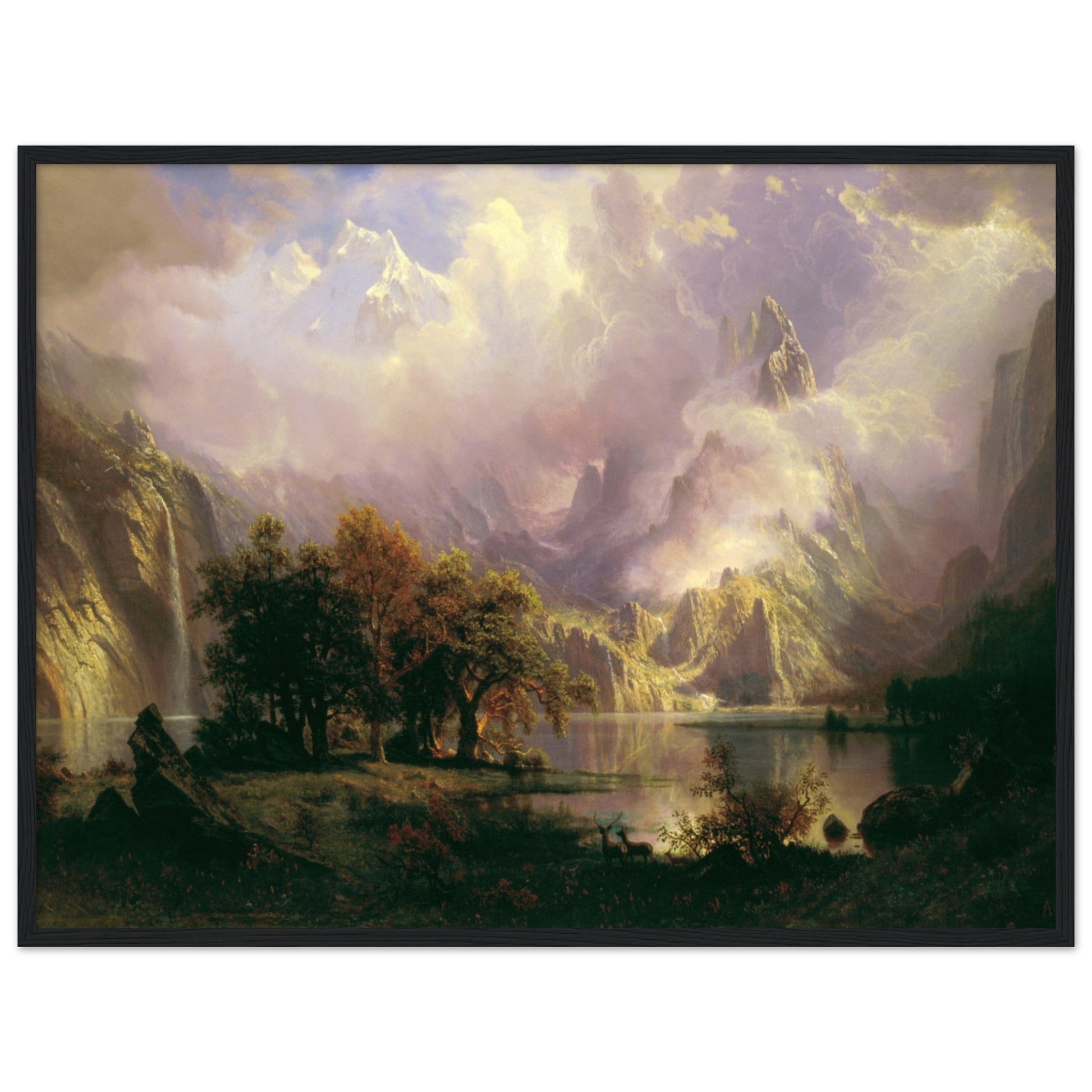 Rocky Mountain Landscape by Albert Bierstadt - Print Material - Master's Gaze