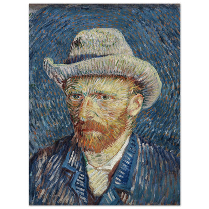 Self-portrait with grey felt hat (1887) by Van Gogh - Print Material - Master's Gaze