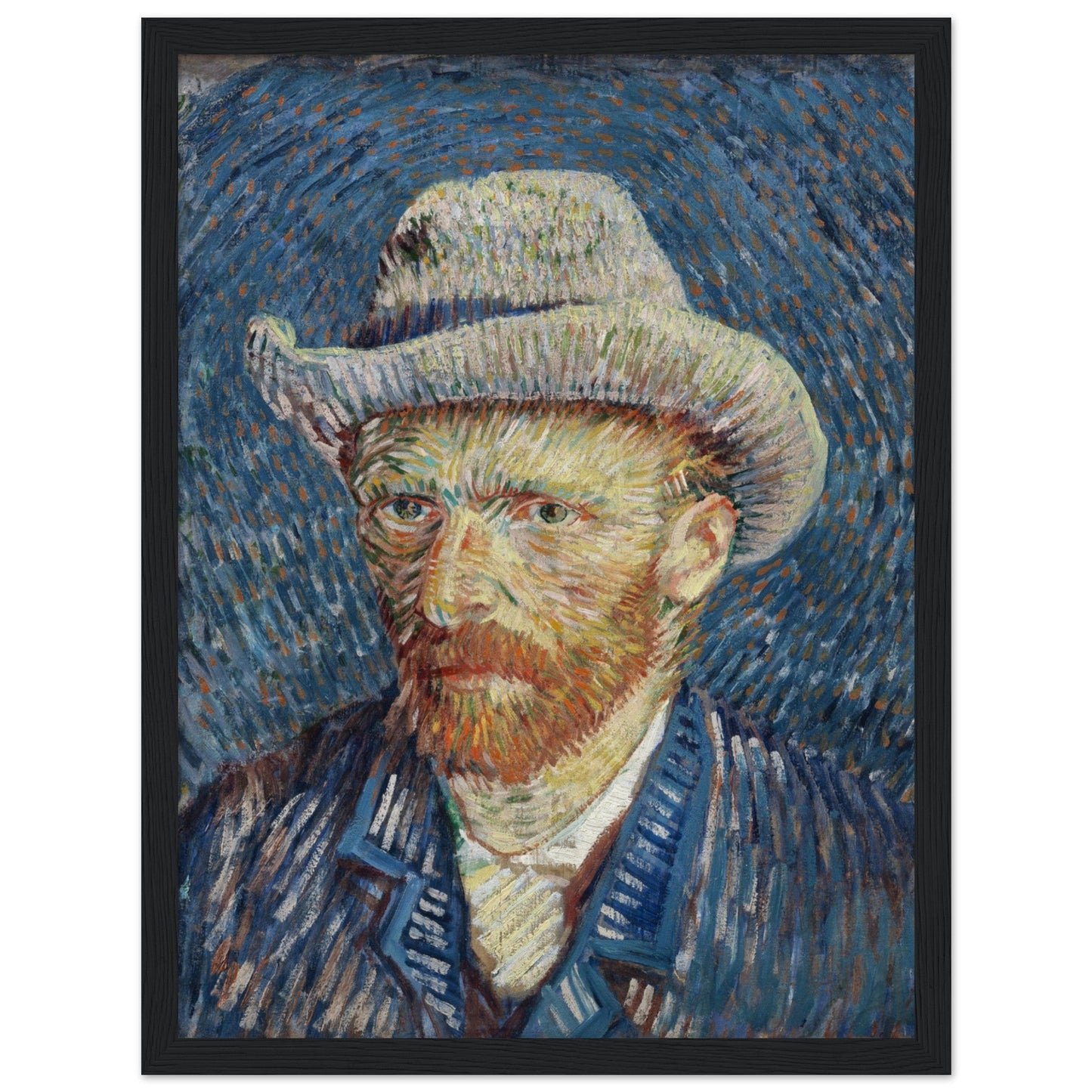 Self-portrait with grey felt hat (1887) by Van Gogh - Print Material - Master's Gaze