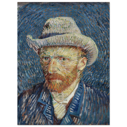 Self-portrait with grey felt hat (1887) by Van Gogh - Print Material - Master's Gaze