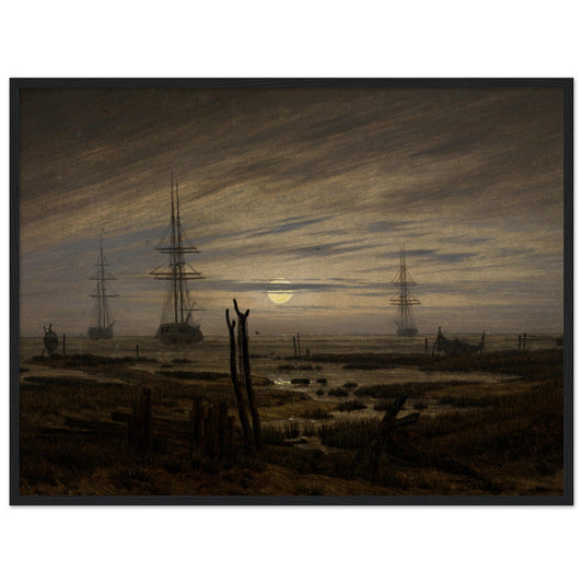 Ships at Anchor by Caspar David Friedrich - Print Material - Master's Gaze