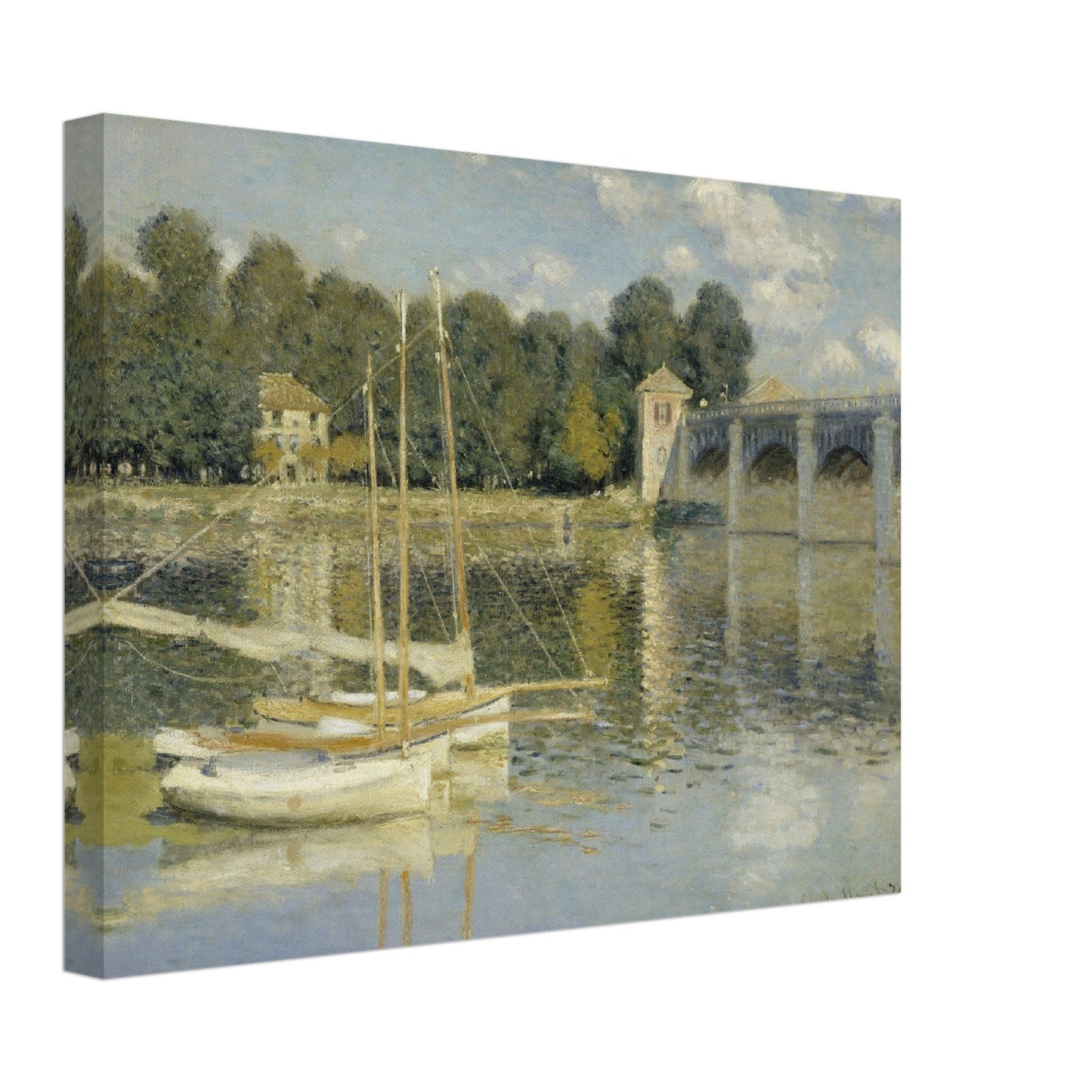 The Argenteuil Bridge (1874) by Claude Monet - Print Material - Master's Gaze