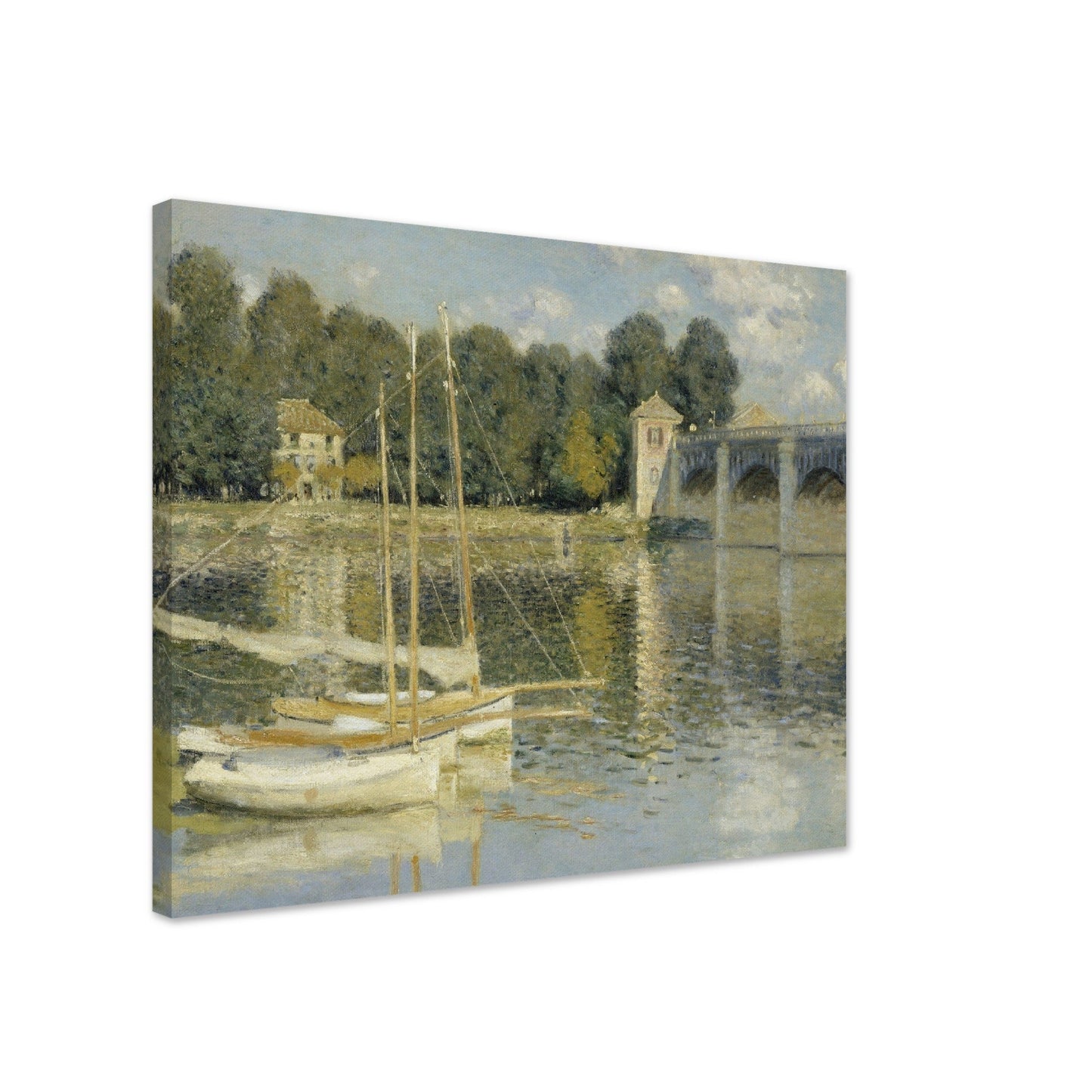 The Argenteuil Bridge (1874) by Claude Monet - Print Material - Master's Gaze