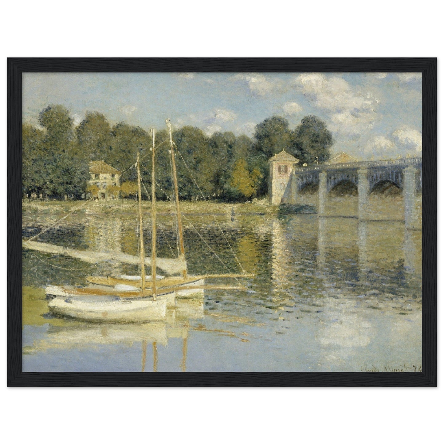 The Argenteuil Bridge (1874) by Claude Monet - Print Material - Master's Gaze