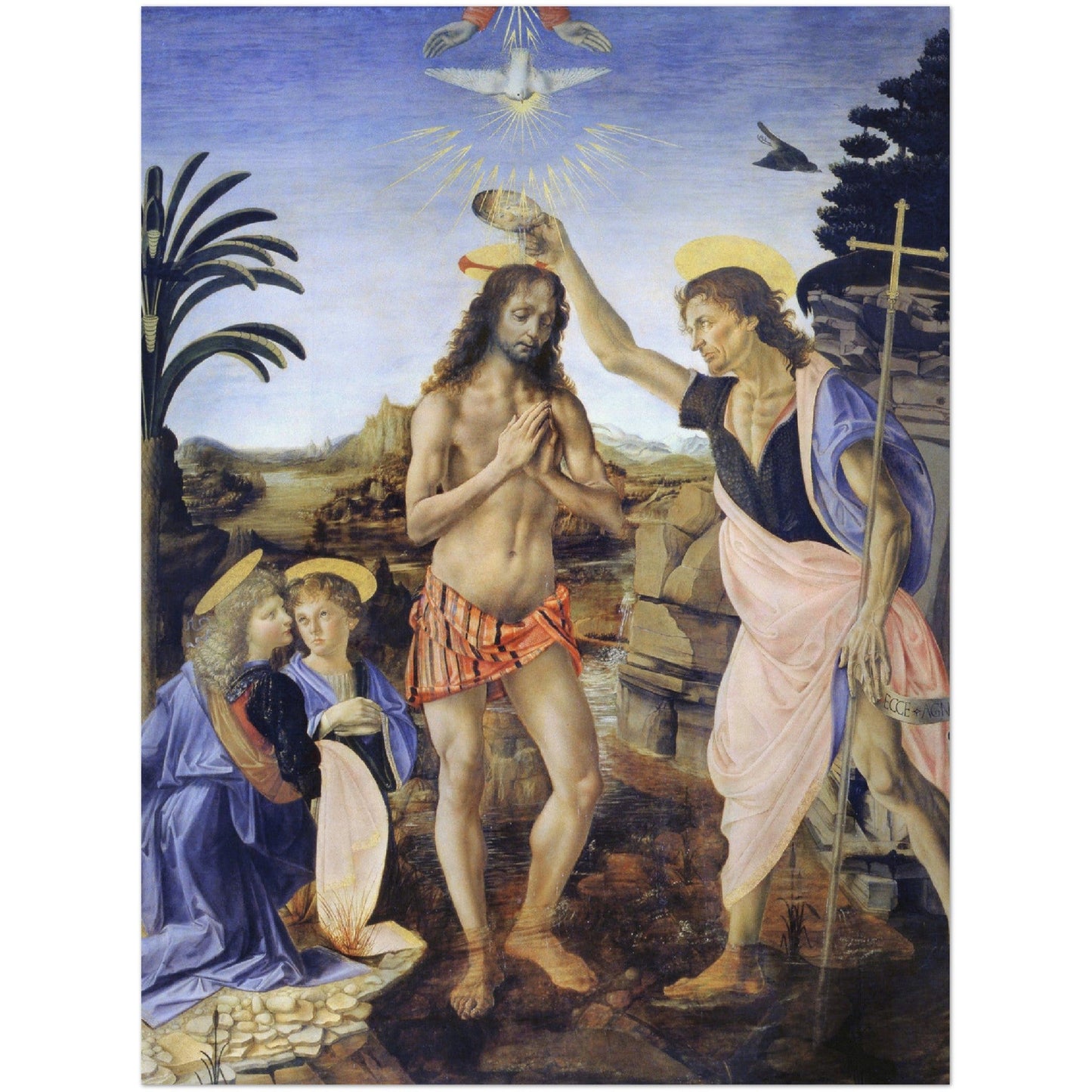 The Baptism of Christ - Leonardo da Vinci - Print Material - Master's Gaze