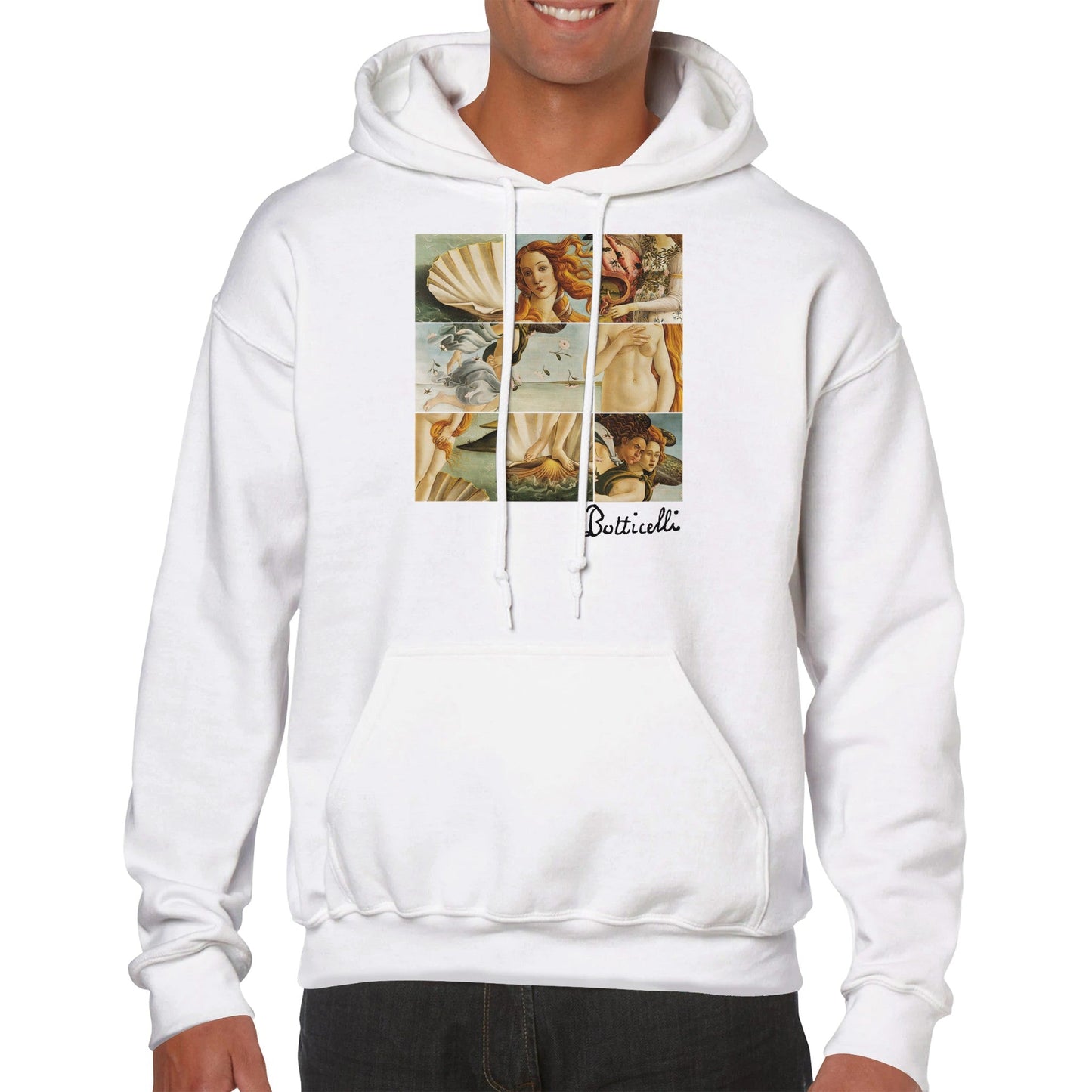 The Birth of Venus by Botticelli, Hoodie Art Apparel Collection - Print Material - Master's Gaze