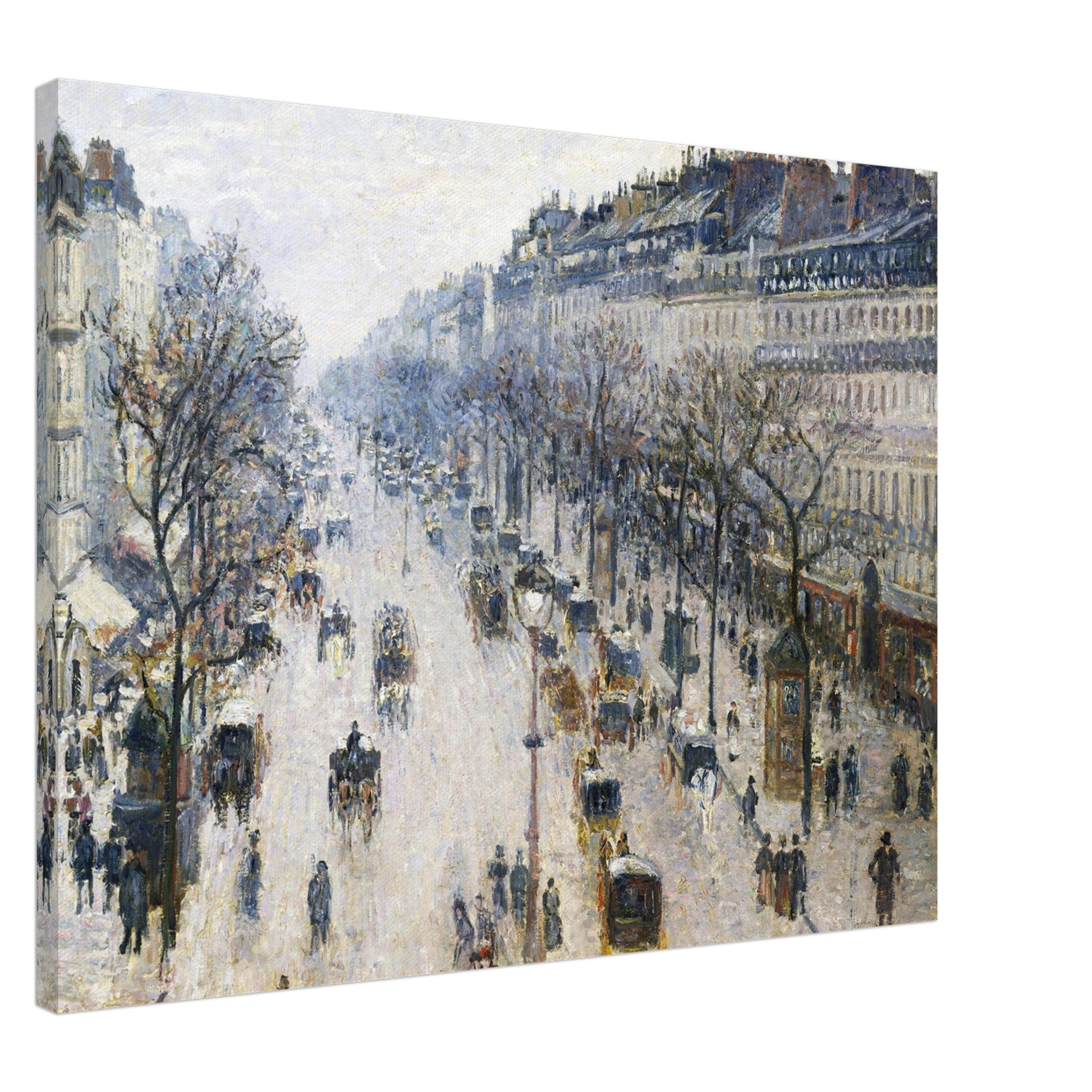 The Boulevard Montmartre on a Winter Morning by Camille Pissarro (1897) - Print Material - Master's Gaze