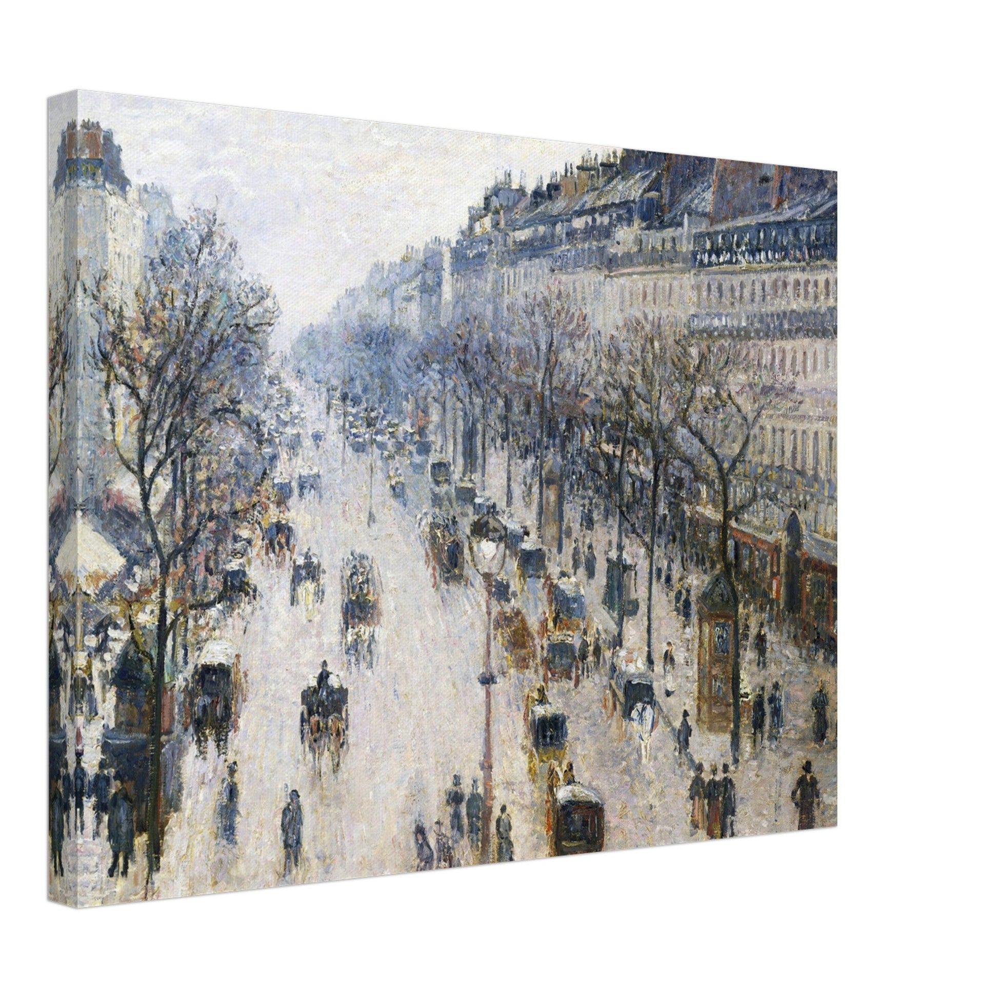 The Boulevard Montmartre on a Winter Morning by Camille Pissarro (1897) - Print Material - Master's Gaze