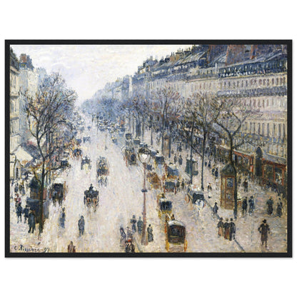 The Boulevard Montmartre on a Winter Morning by Camille Pissarro (1897) - Print Material - Master's Gaze