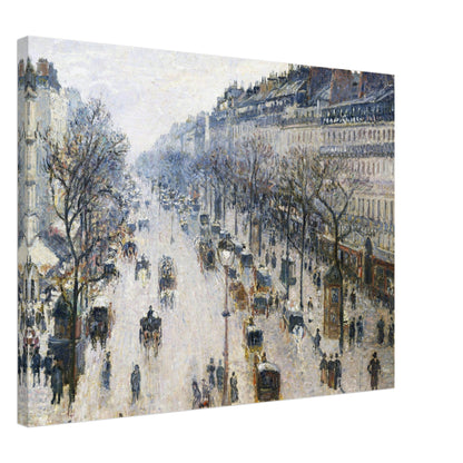 The Boulevard Montmartre on a Winter Morning by Camille Pissarro (1897) - Print Material - Master's Gaze