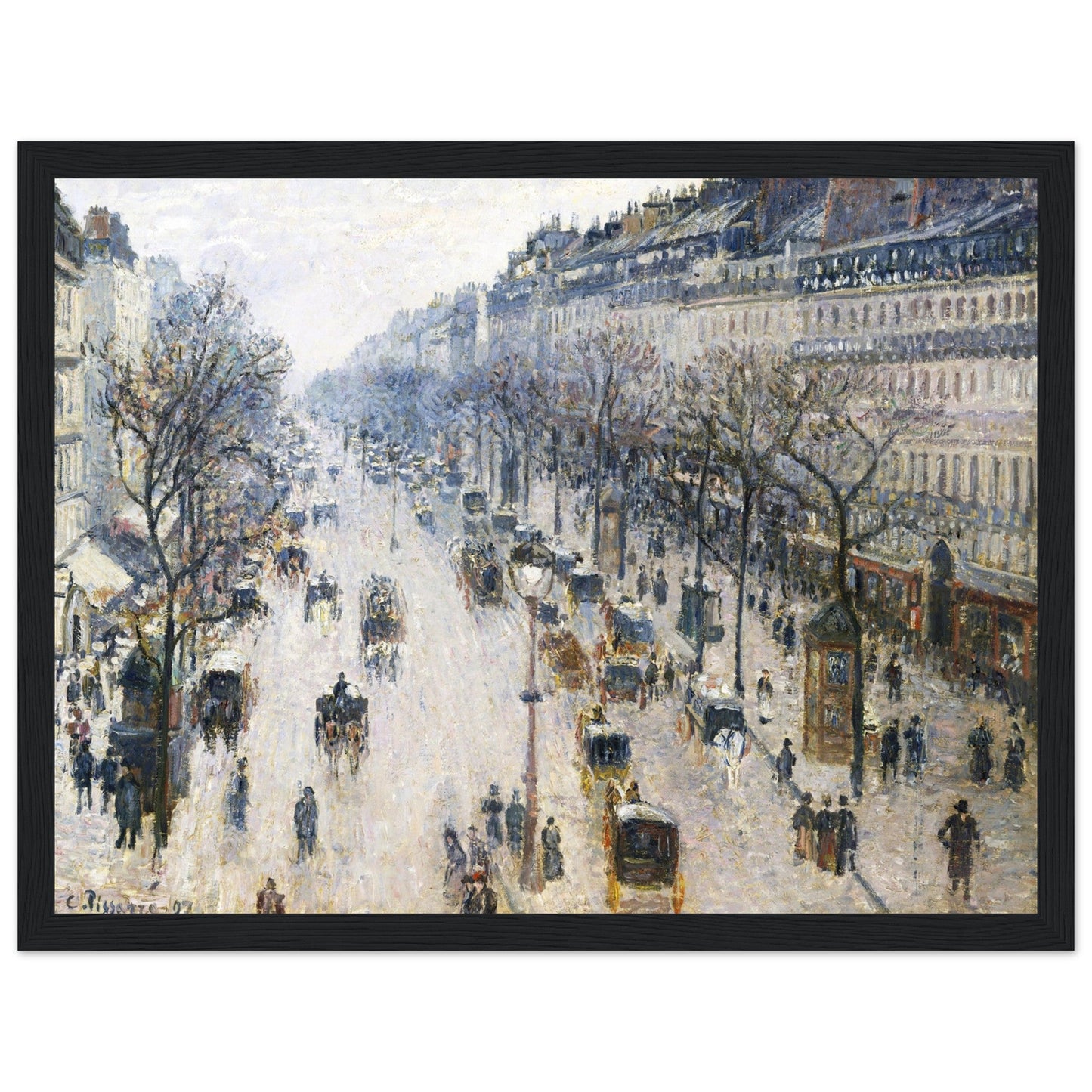 The Boulevard Montmartre on a Winter Morning by Camille Pissarro (1897) - Print Material - Master's Gaze