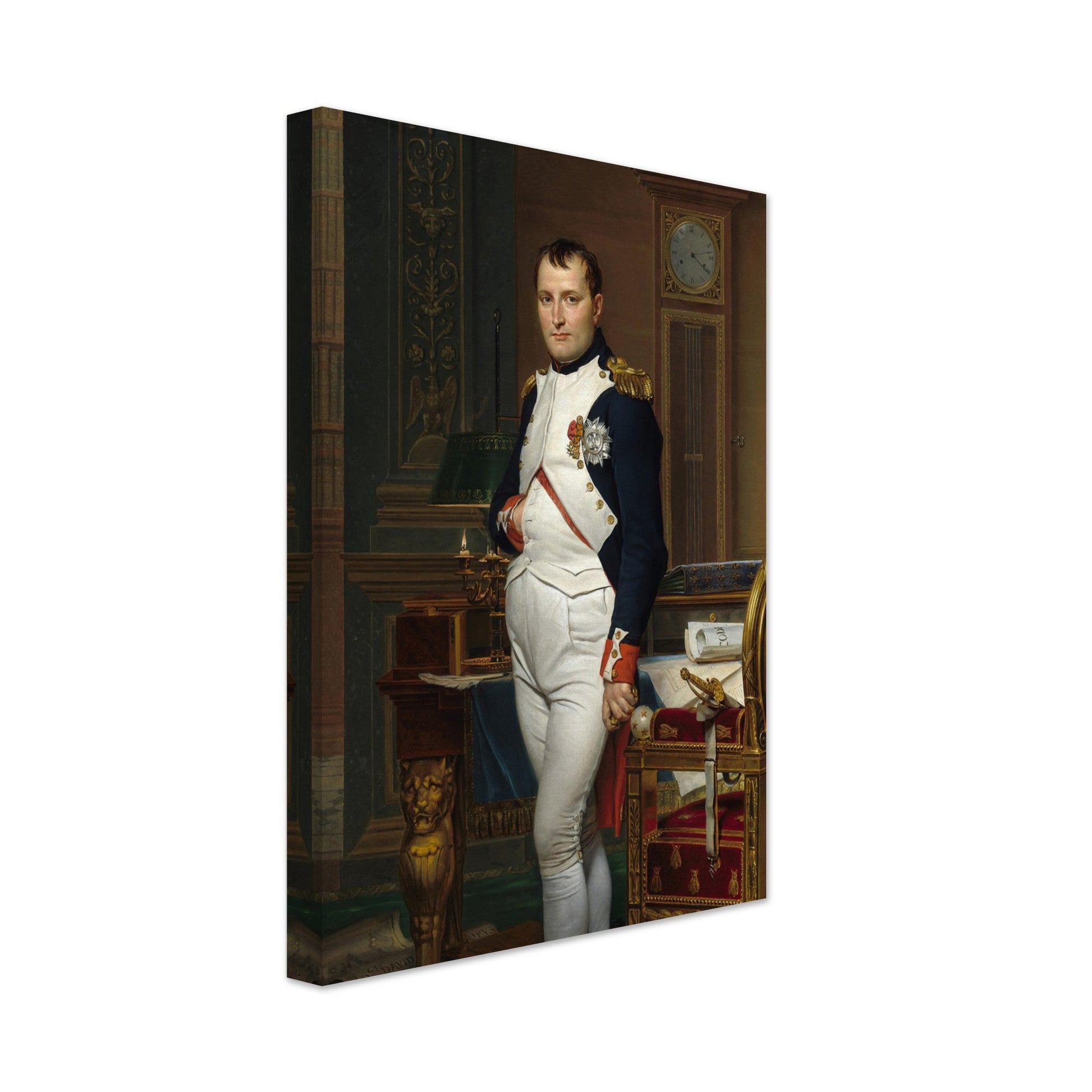 The Emperor Napoleon in His Study at the Tuileries (1812) by Jacques Louis David - Print Material - Master's Gaze