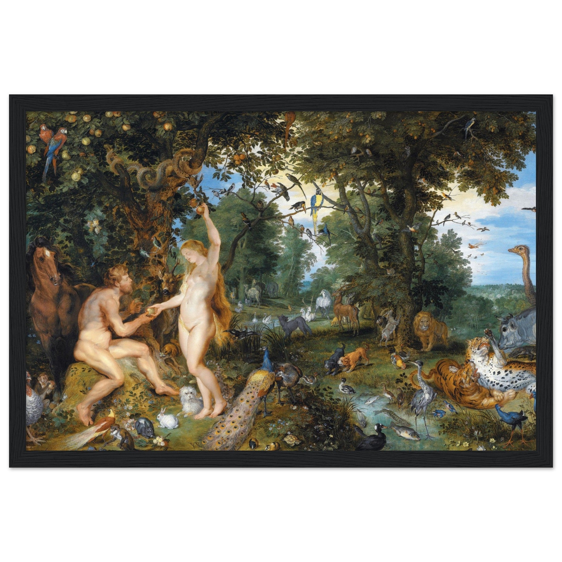 The Garden of Eden with the Fall of Man (c. 1615) by Pieter Paul Rubens - Print Material - Master's Gaze