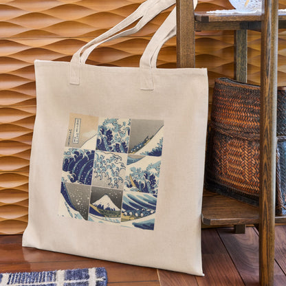 The Great Wave by Hokusai, Art Tote Bag Collection - Print Material - Master's Gaze