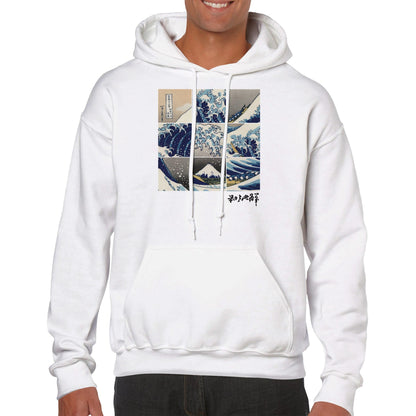 The Great Wave by Hokusai, Hoodie Art Apparel Collection - Print Material - Master's Gaze