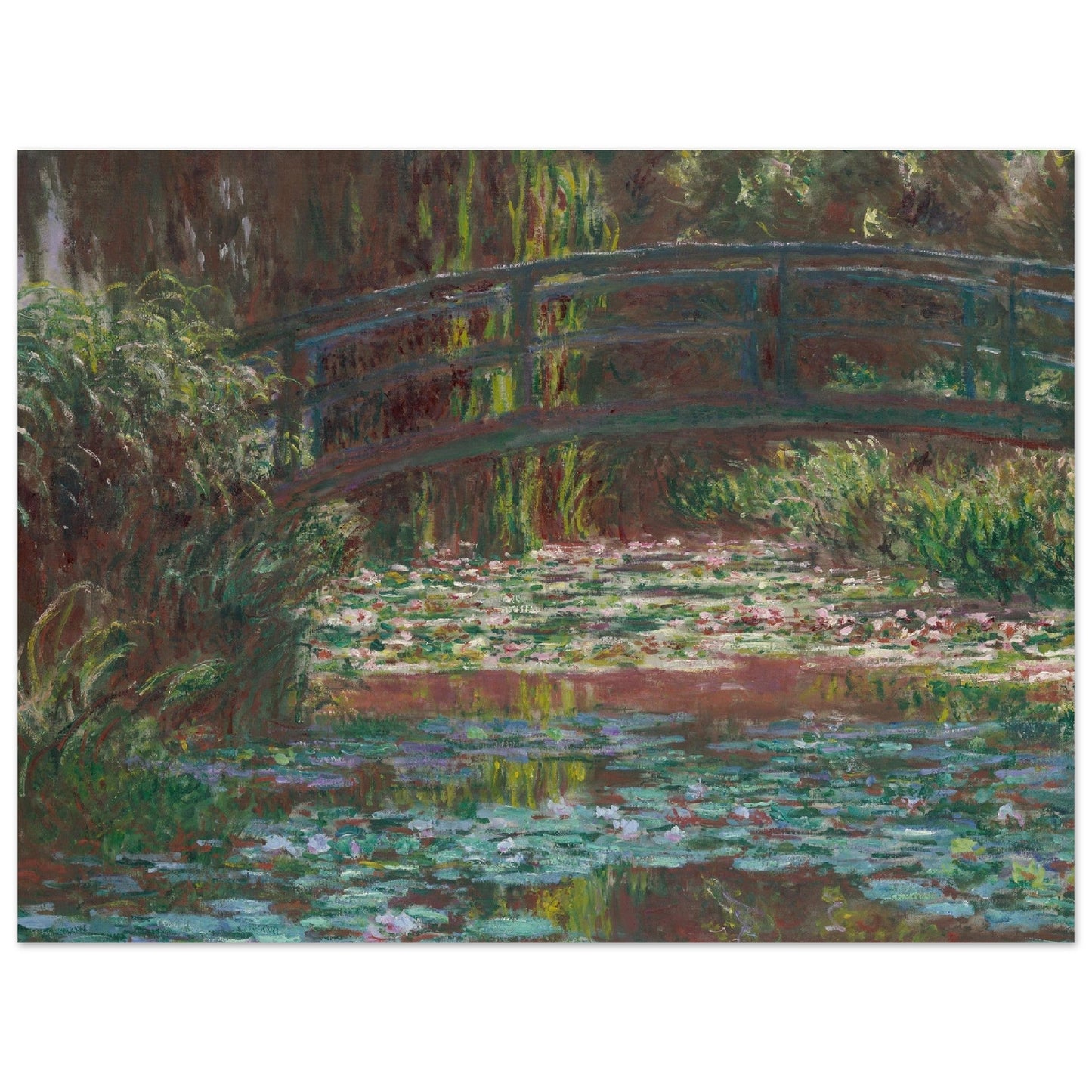 The Japanese Footbridge and the Water Lily Pool, Giverny (1899) by Claude Monet - Print Material - Master's Gaze