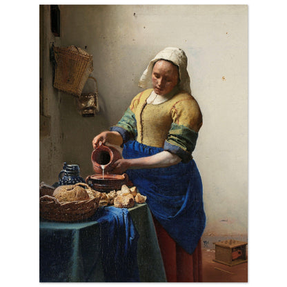 The Milkmaid (c. 1660) by Johannes Vermeer - Print Material - Master's Gaze