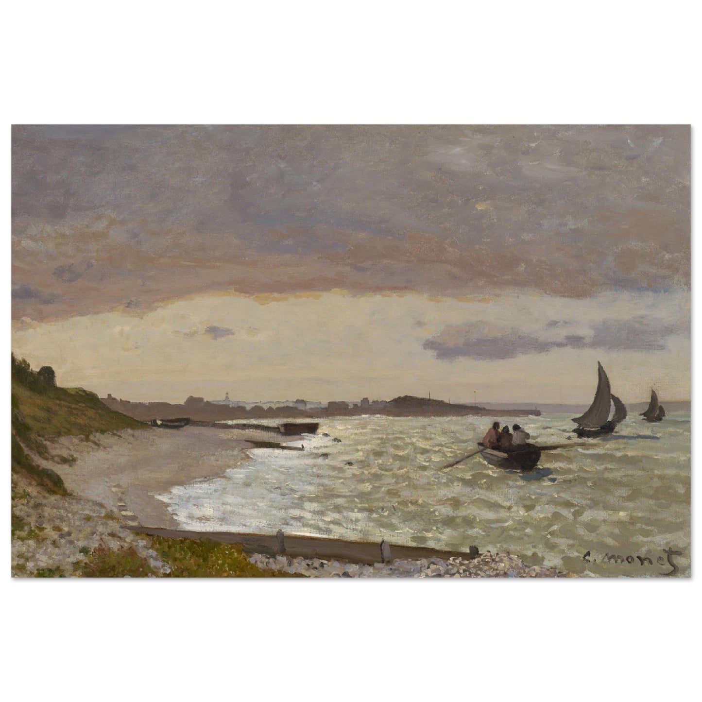 The Seashore at Sainte-Adresse (1864) by Claude Monet - Print Material - Master's Gaze