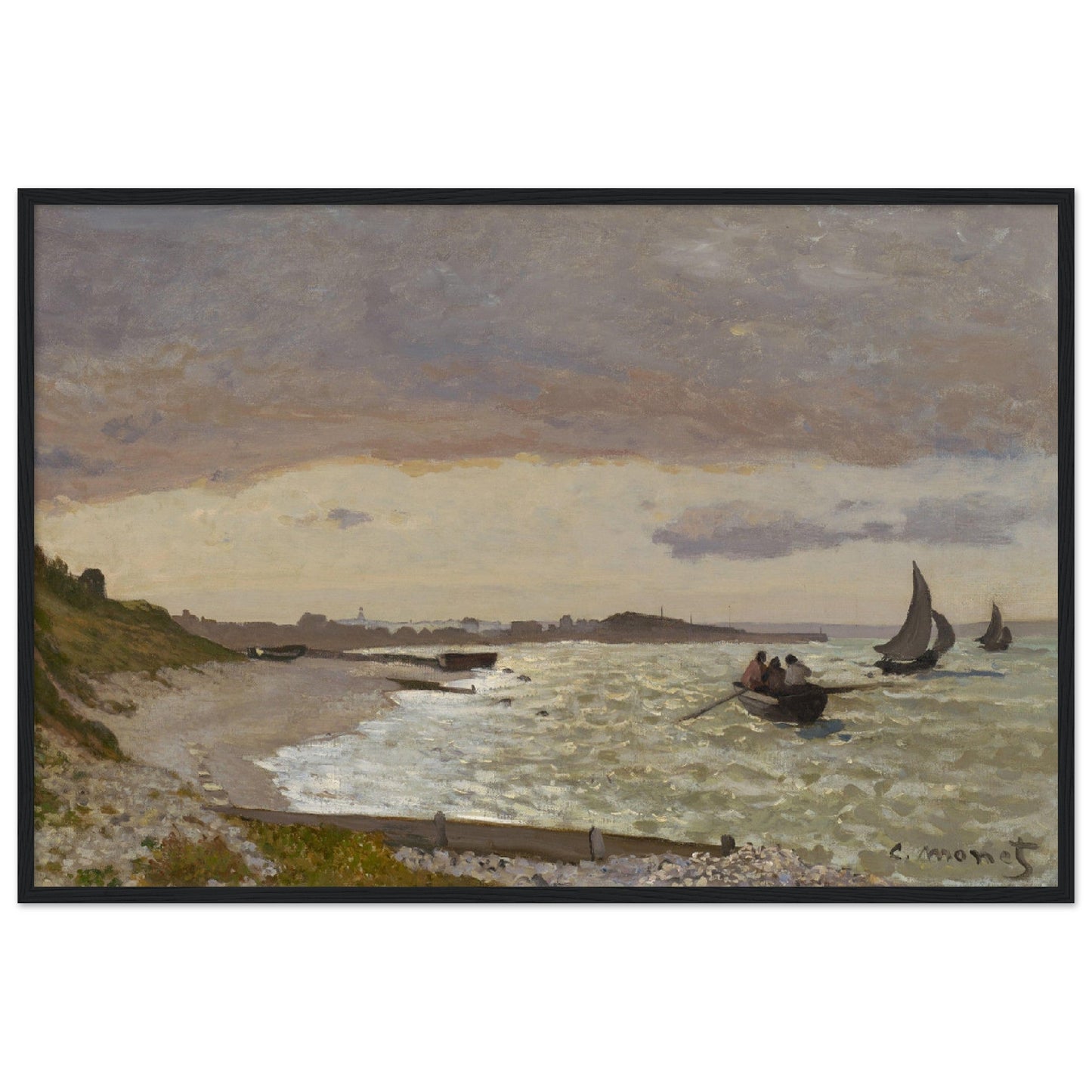 The Seashore at Sainte-Adresse (1864) by Claude Monet - Print Material - Master's Gaze