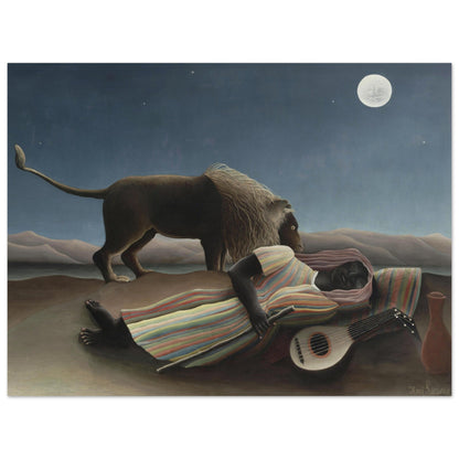 The Sleeping Gypsy (1897) by Henri Rousseau - Print Material - Master's Gaze