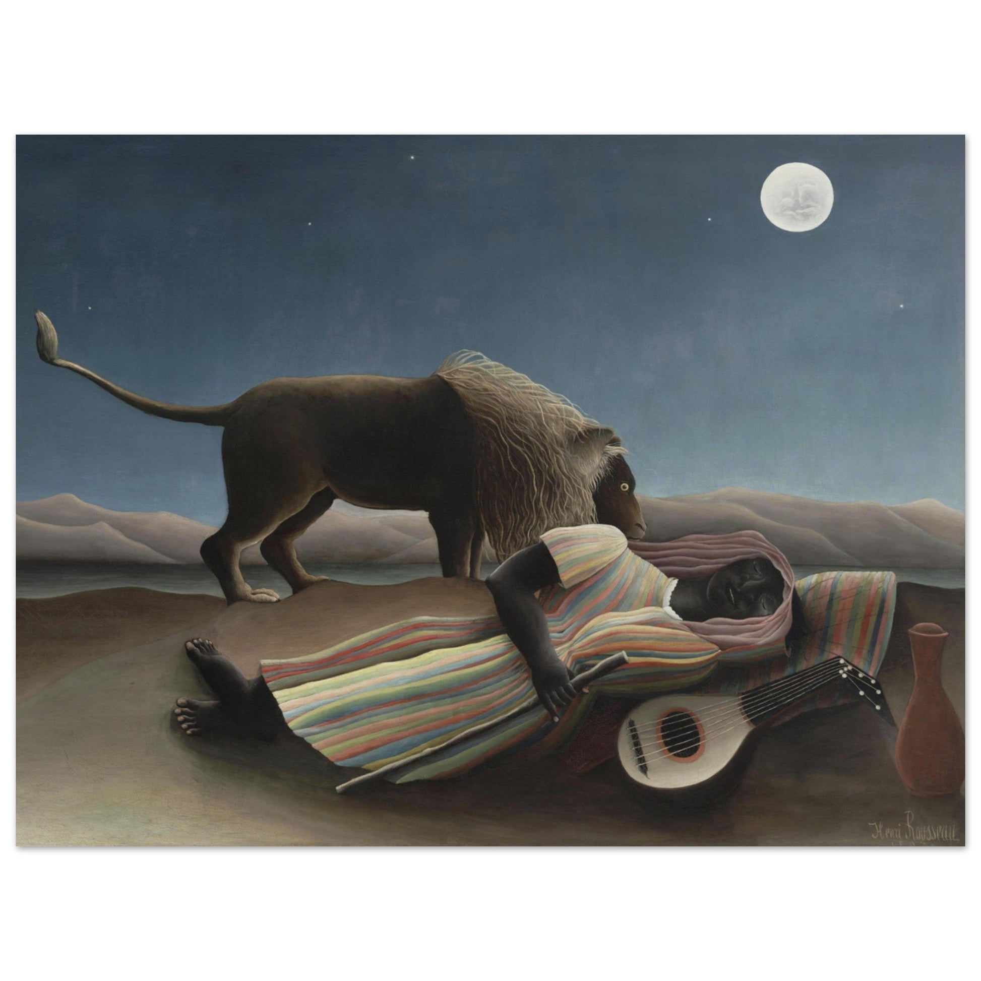 The Sleeping Gypsy (1897) by Henri Rousseau - Print Material - Master's Gaze