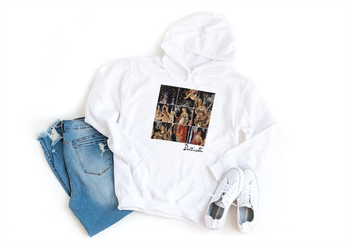 The Spring by Botticelli, Hoodie Art Apparel Collection - Print Material - Master's Gaze