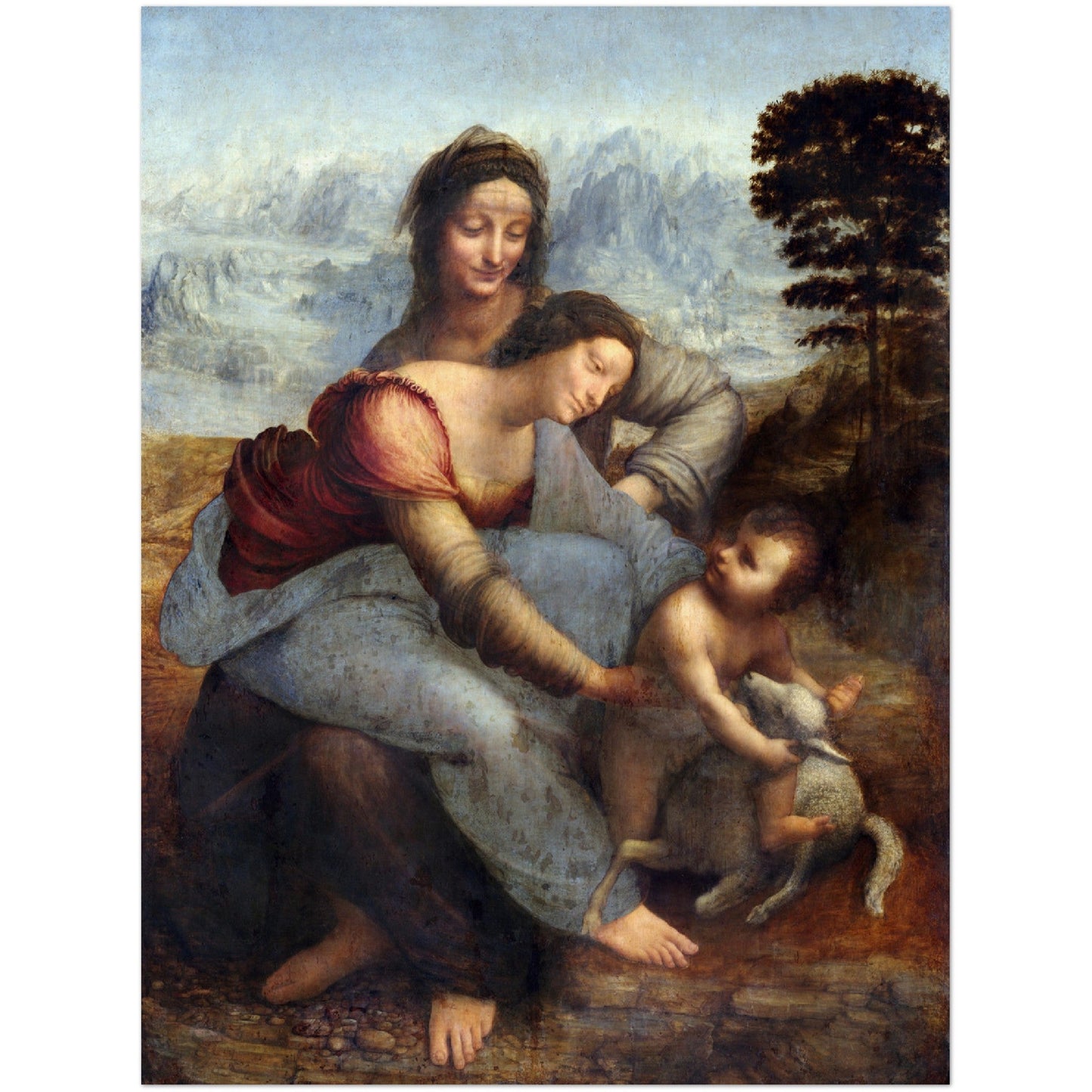 The Virgin and Child with Saint Anne - Leonardo da Vinci - Print Material - Master's Gaze