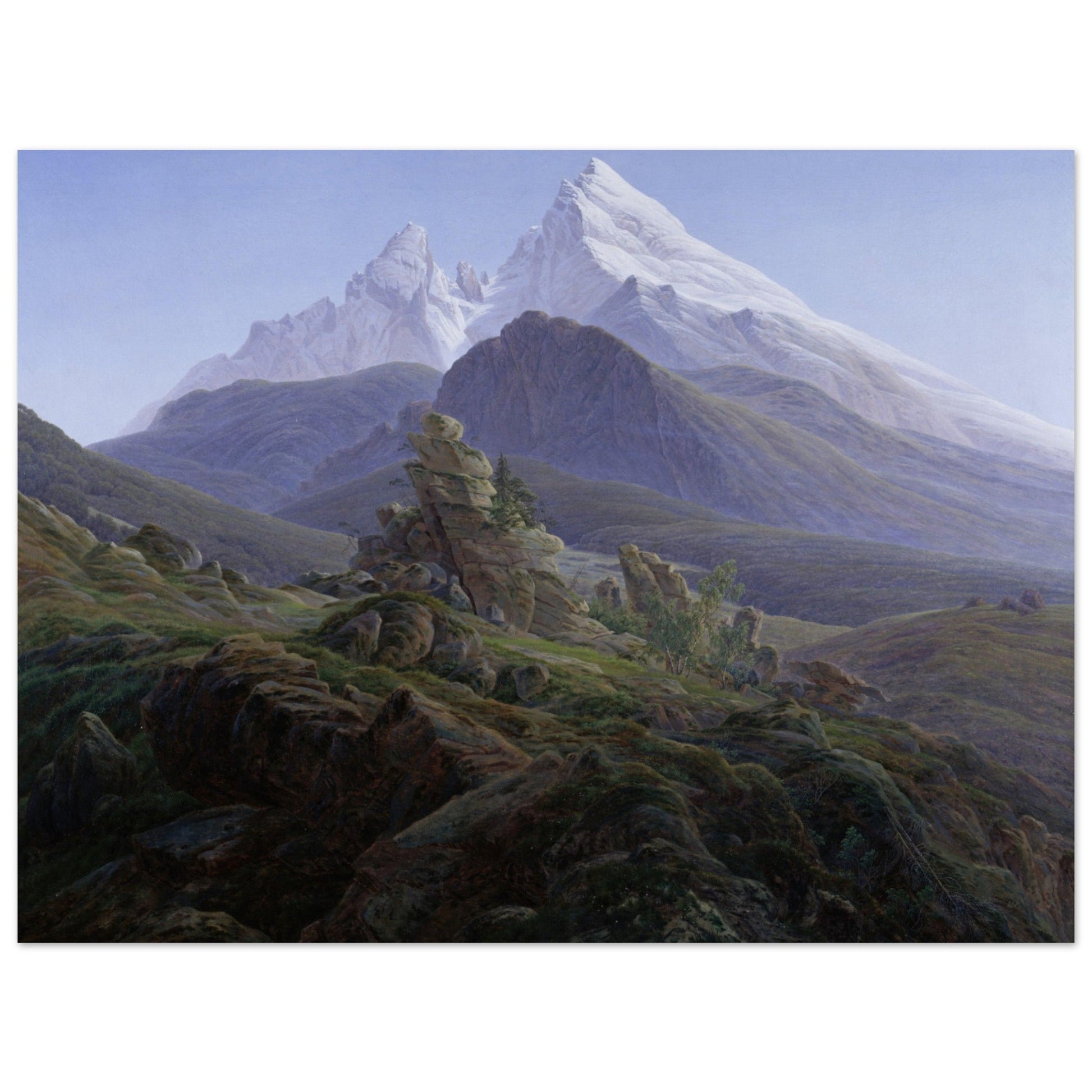 The Watzmann (1824) by Caspar David Friedrich - Print Material - Master's Gaze