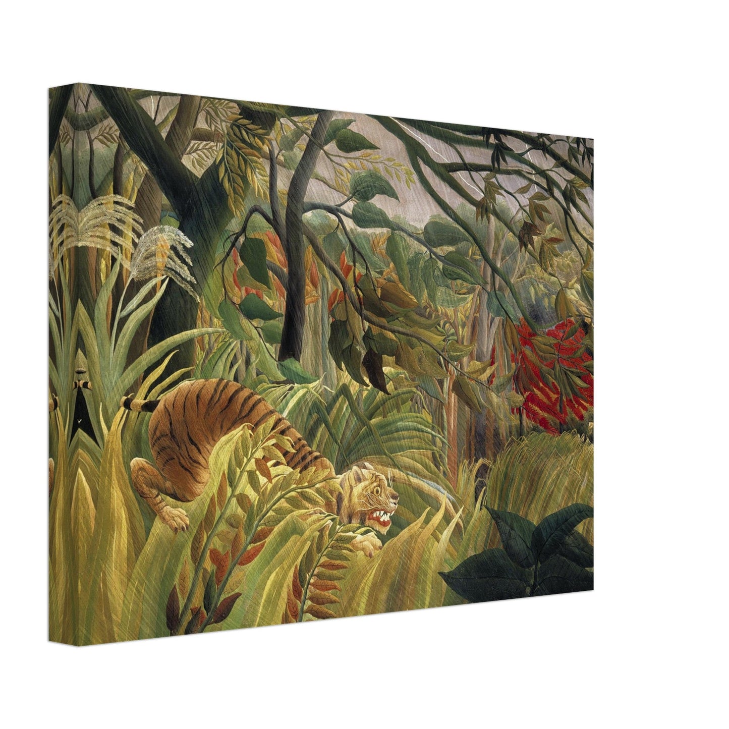 Tiger in a Tropical Storm (1891) by Henri Rousseau - Print Material - Master's Gaze