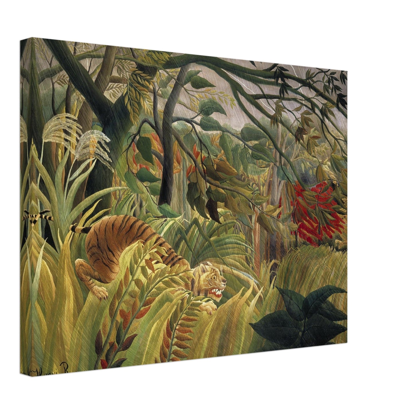 Tiger in a Tropical Storm (1891) by Henri Rousseau - Print Material - Master's Gaze