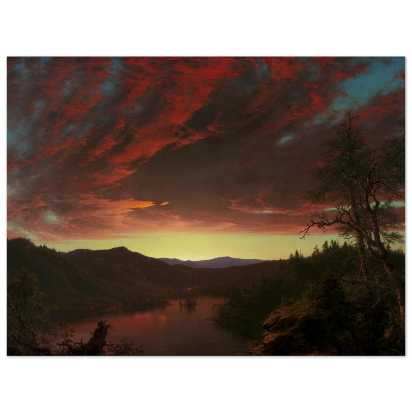 Twilight in the Wilderness (1860) by Frederic Edwin Church - Print Material - Master's Gaze