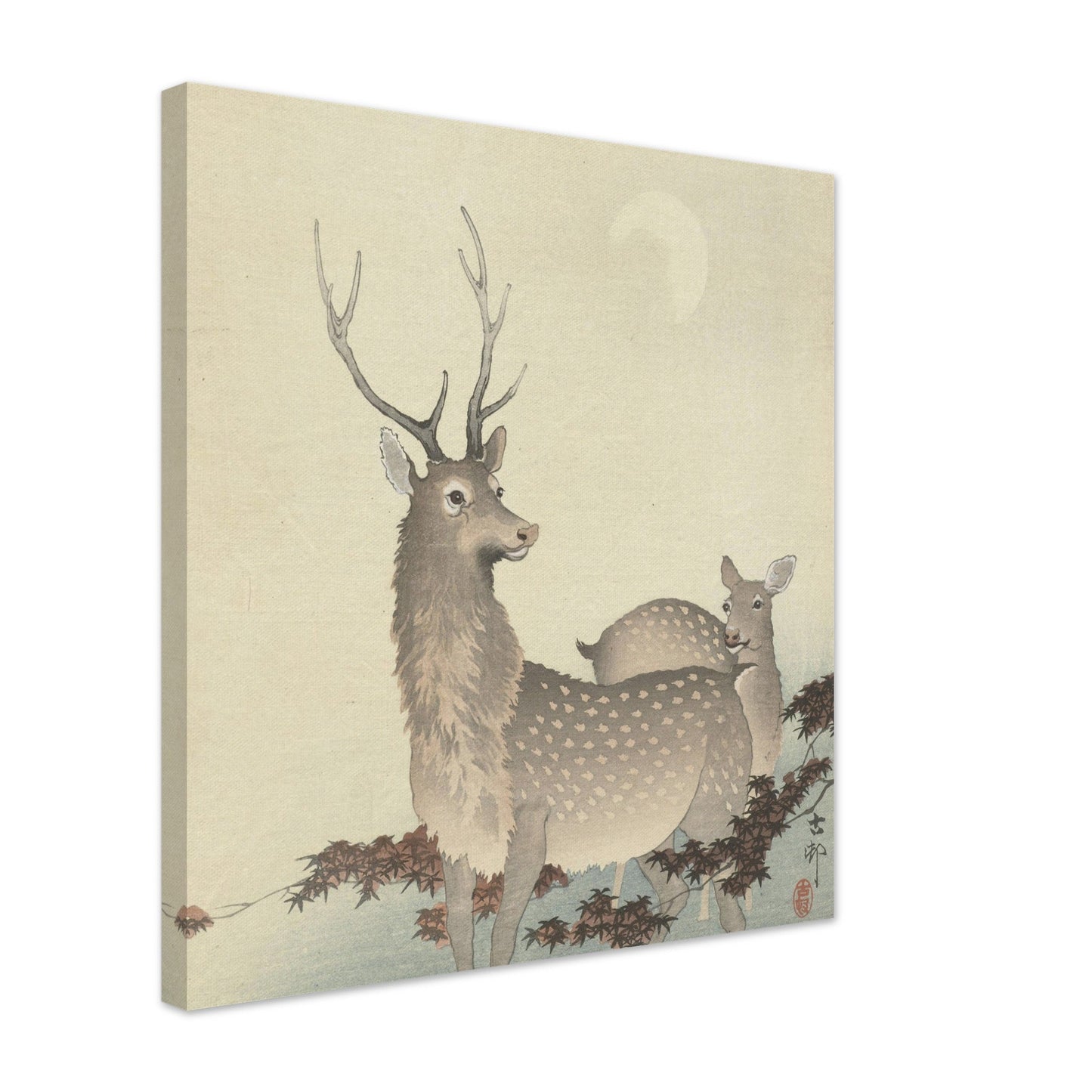 Two Deer (1900 - 1930) by Ohara Koson - Print Material - Master's Gaze